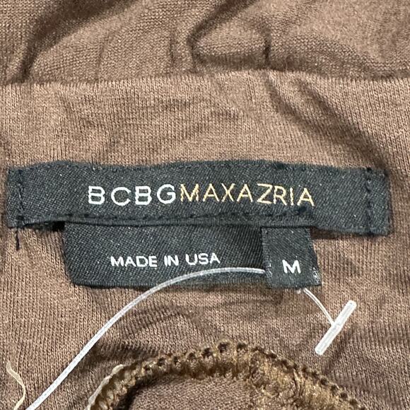 Y2K BCBGMAXAZRIA Jumpsuit Womens Medium Brown Halter Wide Leg Cropped USA Made - Picture 5 of 6